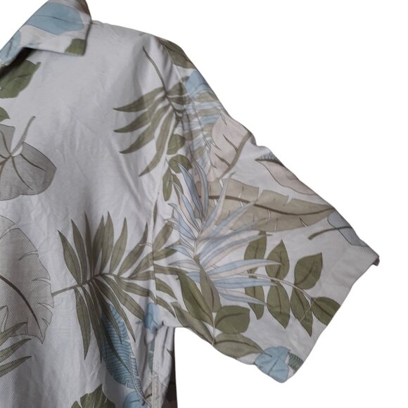 Tommy Bahama Men's Shirt Short Sleeve Button Down Silk Cotton Tropical Ferns XL - Picture 5 of 8
